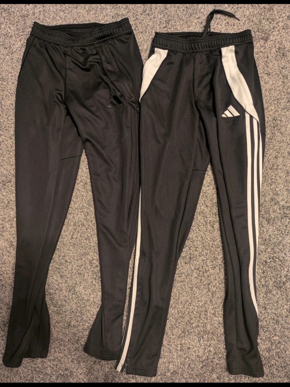 Adidas Women's Black and White Athletic Track Pants - Set of 2